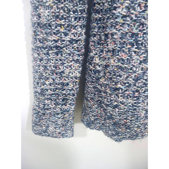 NWT St John's Bay Petite L Black Tweed Knit Long Sleeve Sweater - Picture 4 of 5